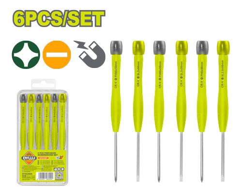 Jeu de tournevis de précision 6 pièces DTSS2B06 Dyllu