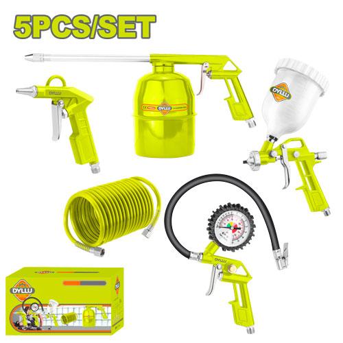 Ensemble d'outils pneumatiques 5 pièces DTAX1505 Dyllu