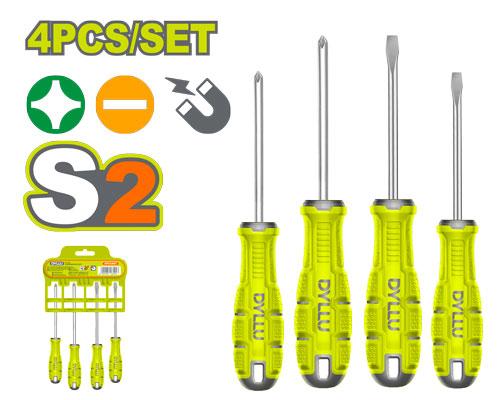 Jeu de 4 Tournevis DTSSA404 Dyllu