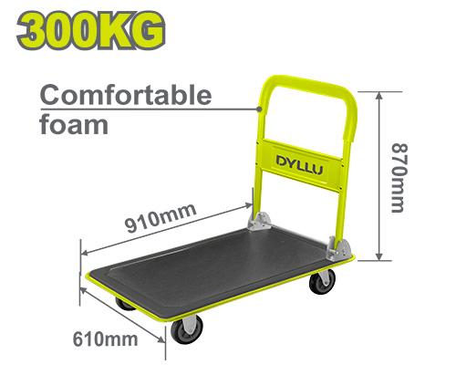 CHARIOT PLATEAU PLIANT 300KG DTWB1330 Dyllu