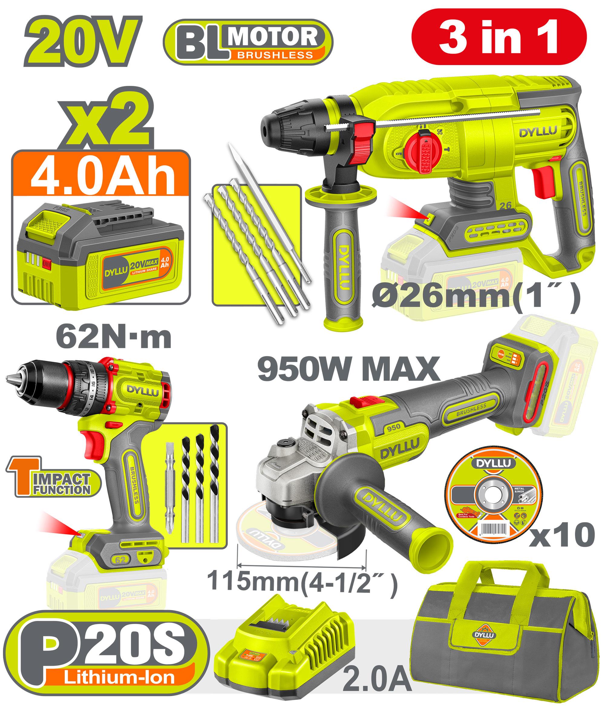 Kit combiné sans fil 3 pièces DTCK241281 DYLLU
